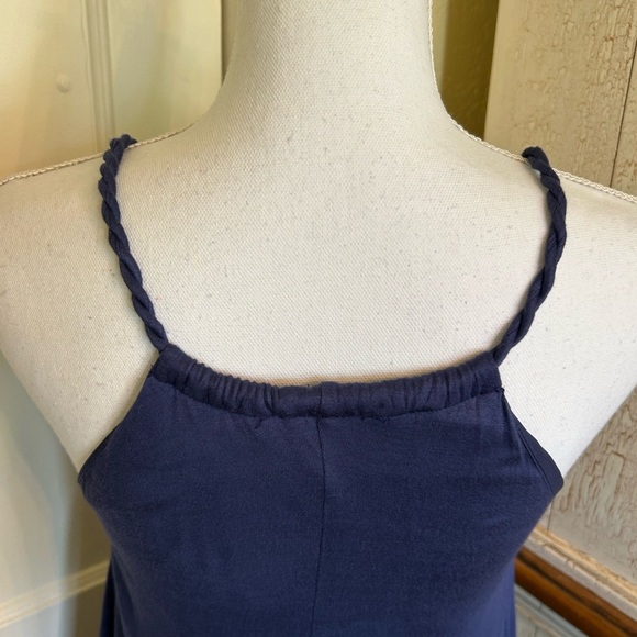 Soprano Deep Blue Dress with Delicate Straps - Picture 6 of 14